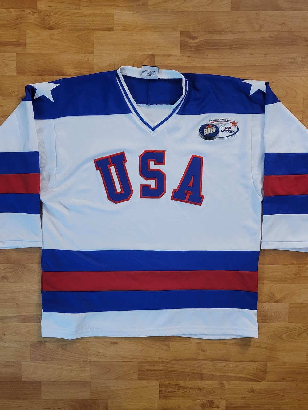 USA Hockey Jersey XL K1 Miracle On Ice Made In USA Labatt Blue Mens Adult Hockey